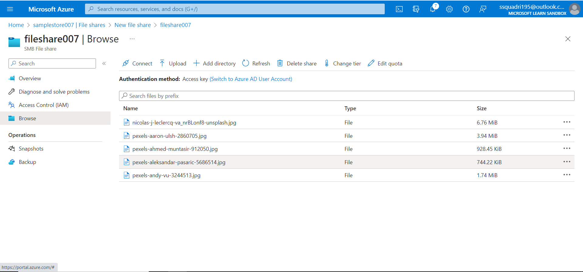 Explore various Data Storage options in the Microsoft Cloud